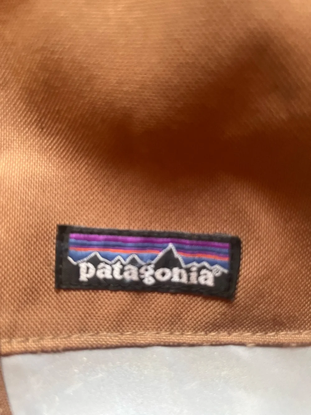 Patagonia Brown Messenger Bag with Tan Trim - Men's Shoulder Satchel